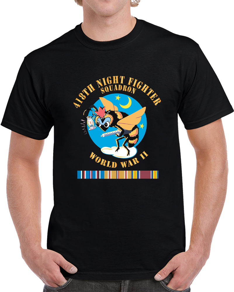 AAC - 418th Night Fighter Squadron - WWII W SVC X 300 T Shirt