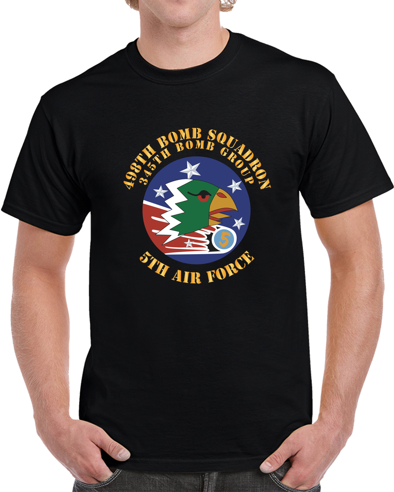 SSI - AAF - 5th AF - 345th BG - 498th Bomb Squadron X 300 T Shirt