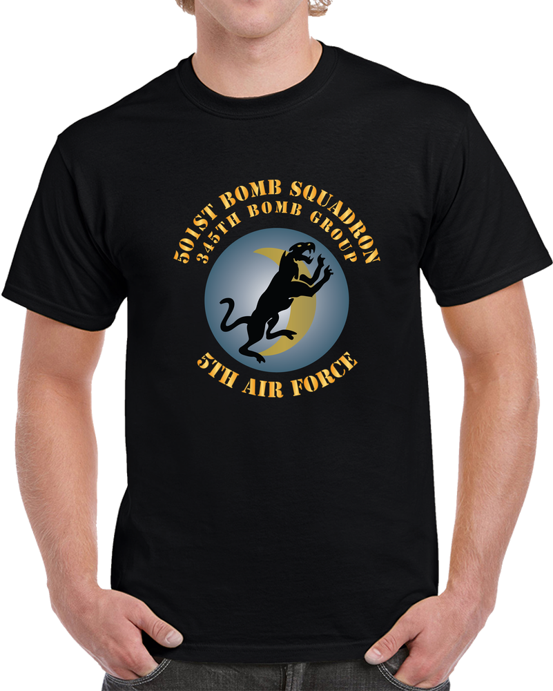 SSI - AAF - 5th AF - 345th BG - 501st Bomb Squadron X 300 T Shirt