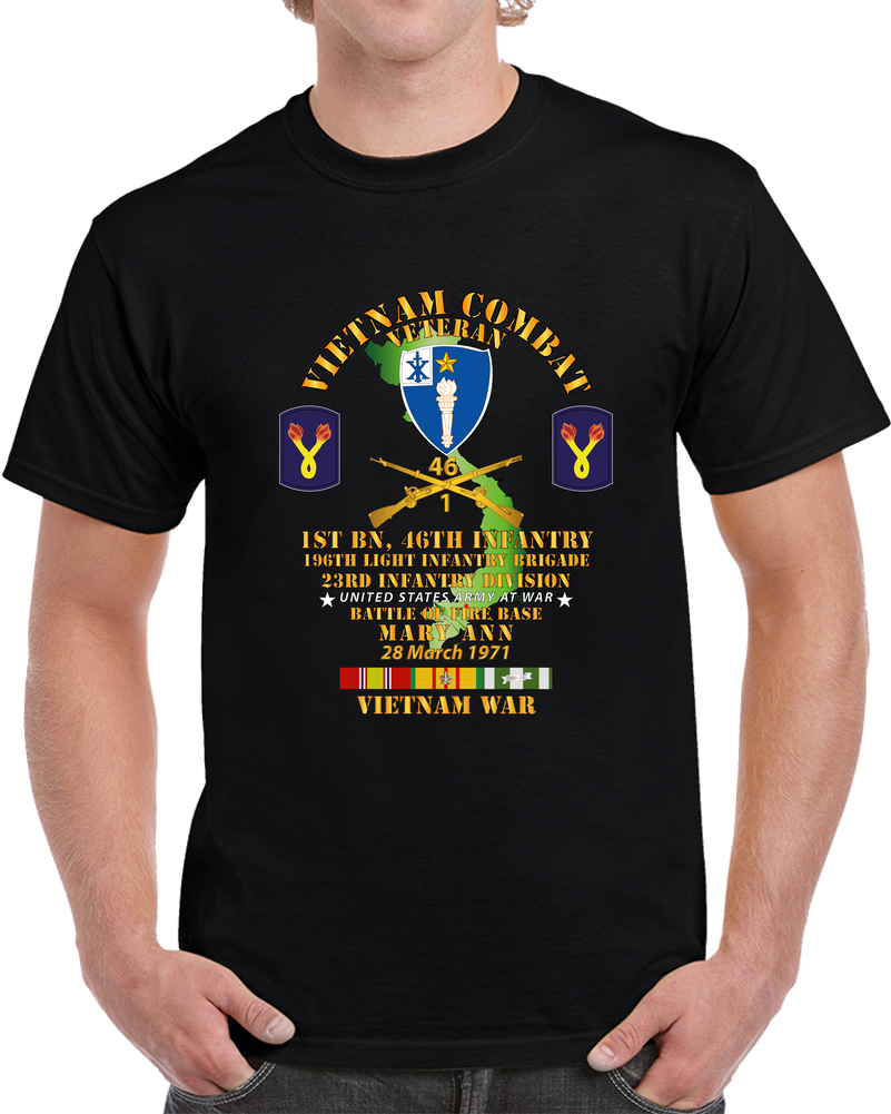 Army - Battle For FSB Mary Ann - 196th LIB - 23rd ID W VN SVC T Shirt
