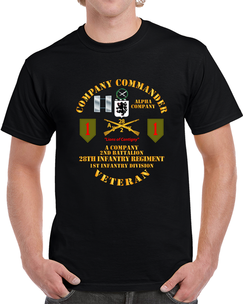Army - Company CO - A Co - 2nd Bn - 3rd Bde - 1st ID - 28th Infantry T Shirt