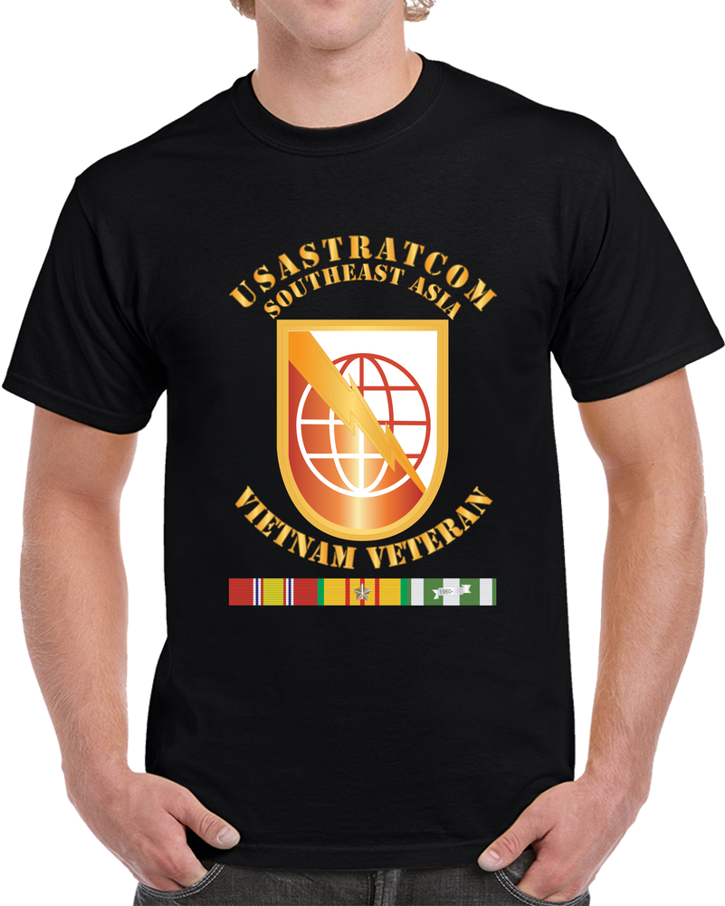 Army - USASTRATCOM W VN SVC Ribbons X 300 T Shirt