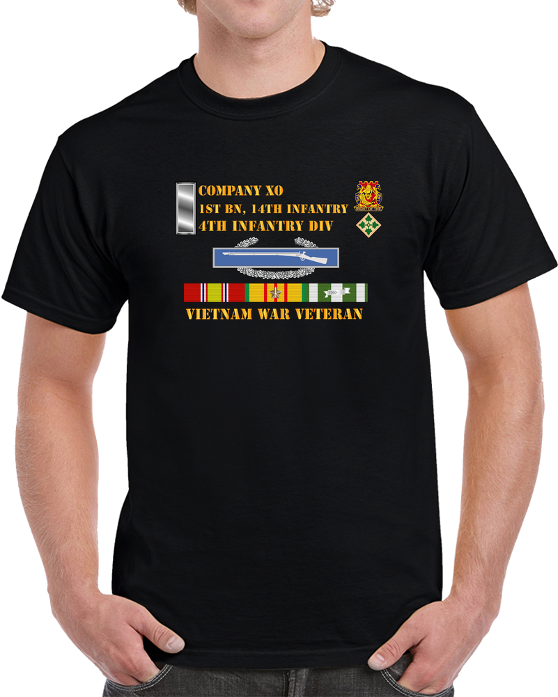 Army - 1st Bn 14th Inf - 4th ID - Company XO - Vietnam Vet T Shirt