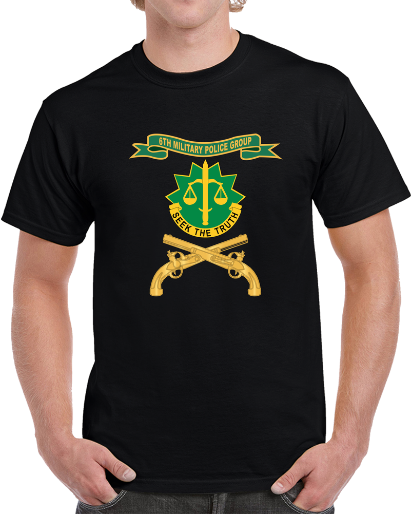 Army - 6th Military Police Group W Ribbon - Br X 300 T Shirt