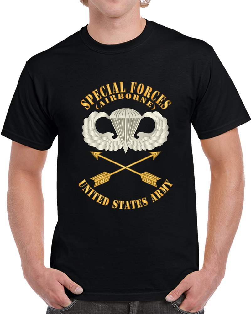 Army - Special Forces W Airborne Badge - Br X 300 T Shirt