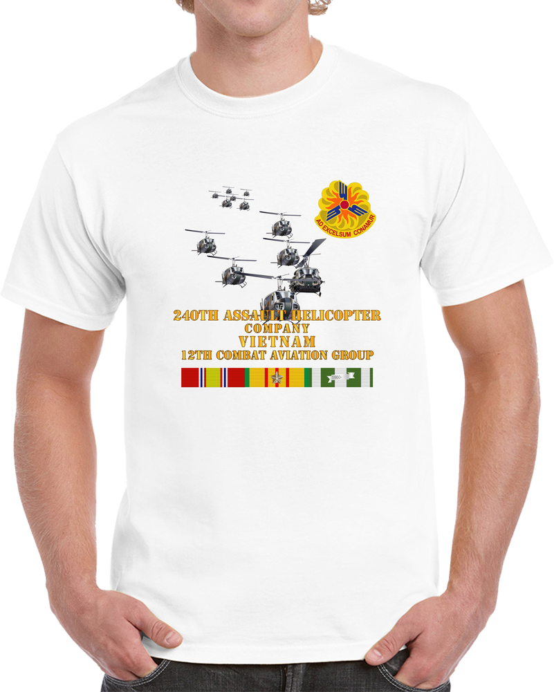 Army - 240th Assault Helicopter Co W 12th CAB W VN SVC T Shirt