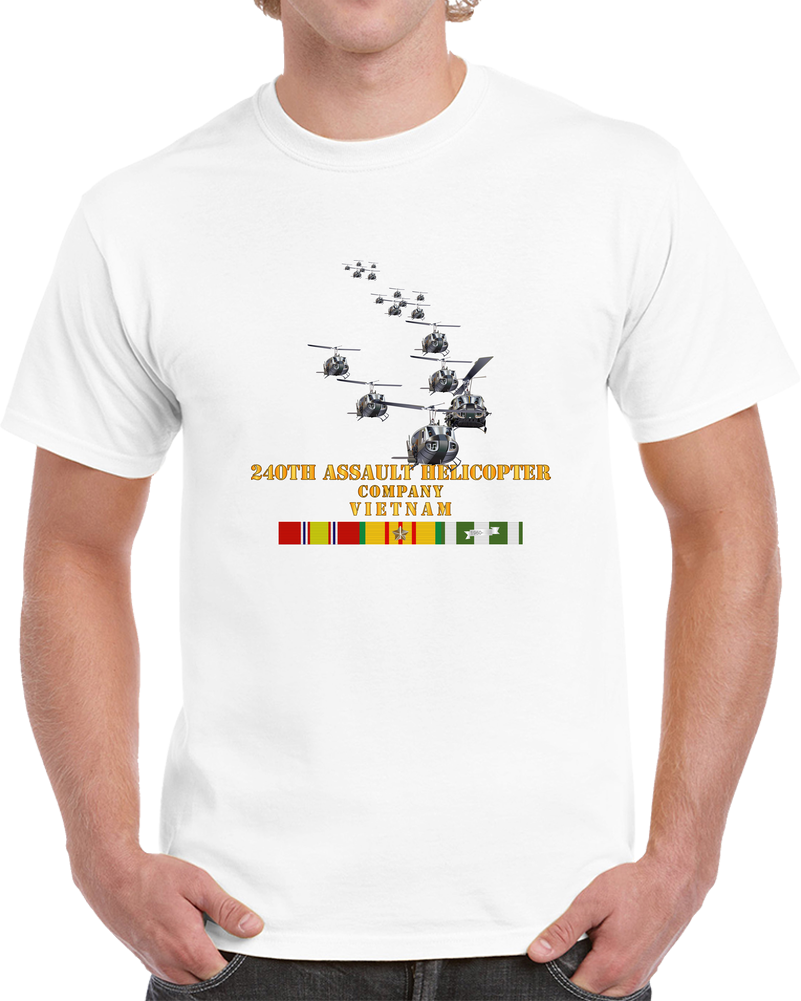 Army - 240th Assault Helicopter Co W VN SVC V1 T Shirt