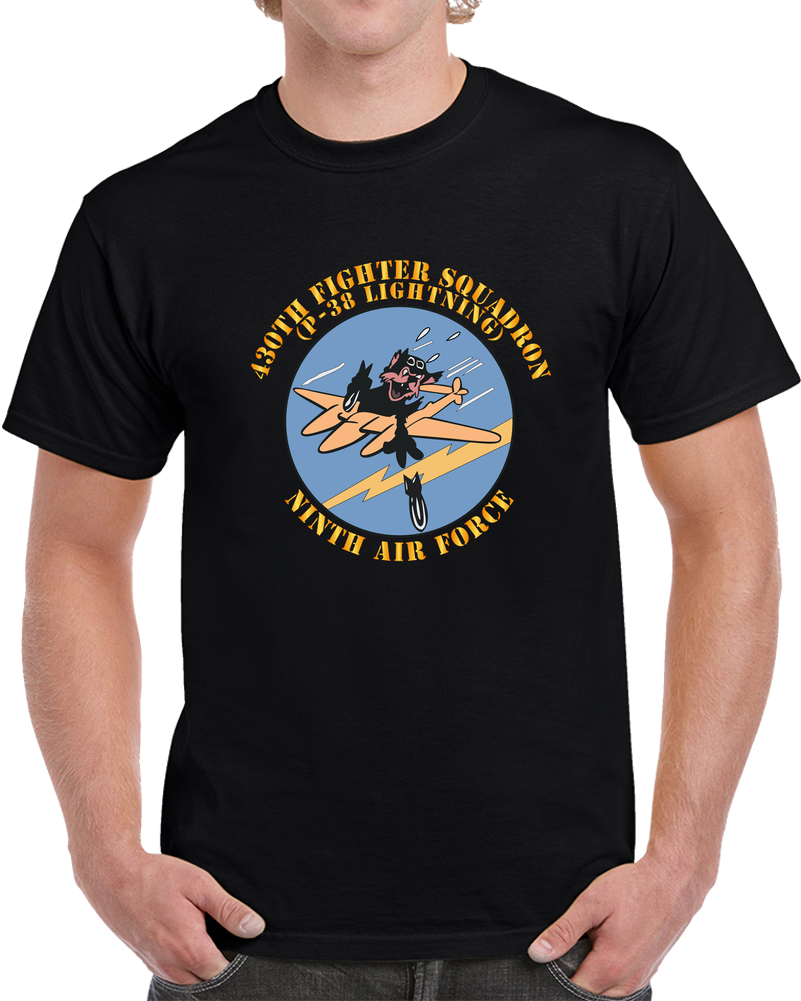 USAAF - 430th Fighter Squadron - P38 Lightning - 9th AF T Shirt