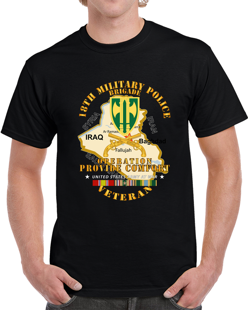 Army - Operation Provide Comfort - 18th MP Brigade w COMFORT SVC T Shirt
