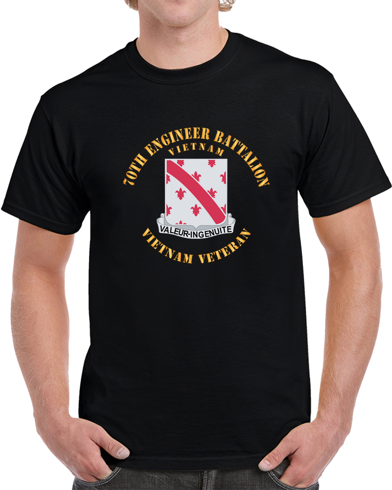 Army - 70th Engineer Battalion - Vietnam Veteran X 300 T Shirt