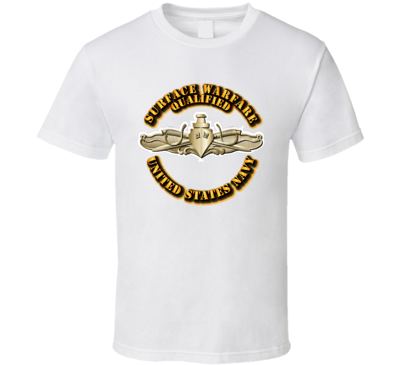 Navy - Surface Warfare Badge - Gold T Shirt