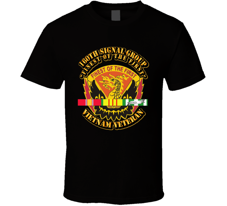 DUI - 160th Signal Group w SVC Ribbon T Shirt