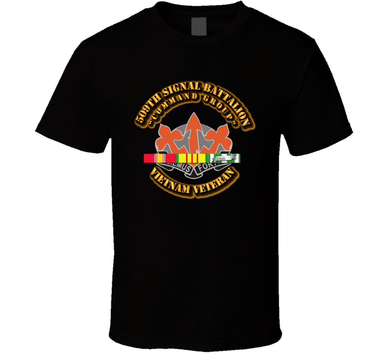 DUI - 509th Signal Battalion (Command Group) w SVC Ribbon T Shirt
