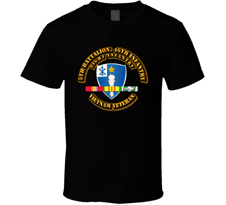 5th Battalion, 46th Infantry (Light Infantry) with SVC Ribbon T Shirt