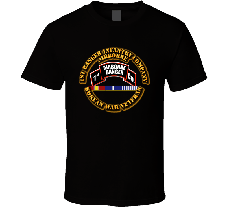 SOF - 1st Ranger Infantry Company - Airborne - Korea w SVC Ribbons T Shirt