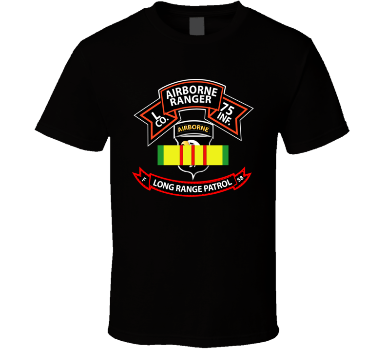 L Co 75th Ranger - 101st Airborne Division - VN Ribbon - LRSD T Shirt