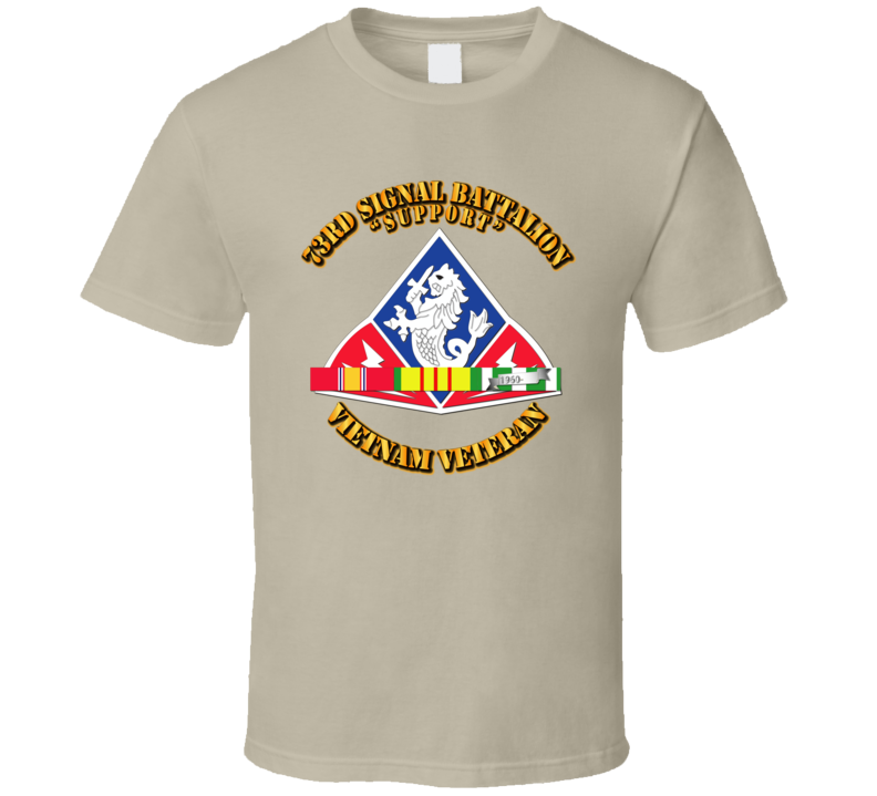 73rd Signal Battalion w SVC Ribbon T Shirt