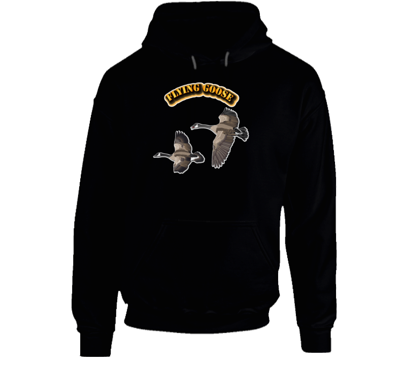 Flying-Goose-With-Text Hoodie