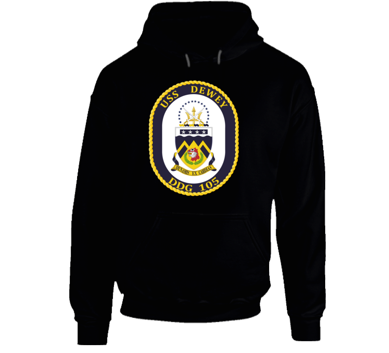 USS Dewey (DDG-105)-No-Text Hoodie