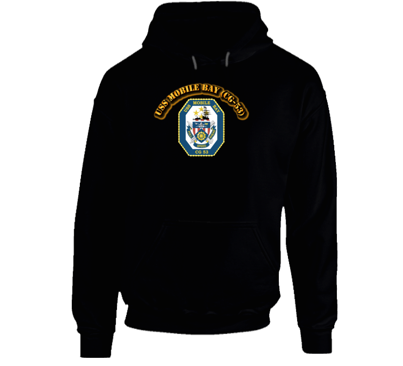 USS Mobile Bay (CG-53)-With Text Hoodie