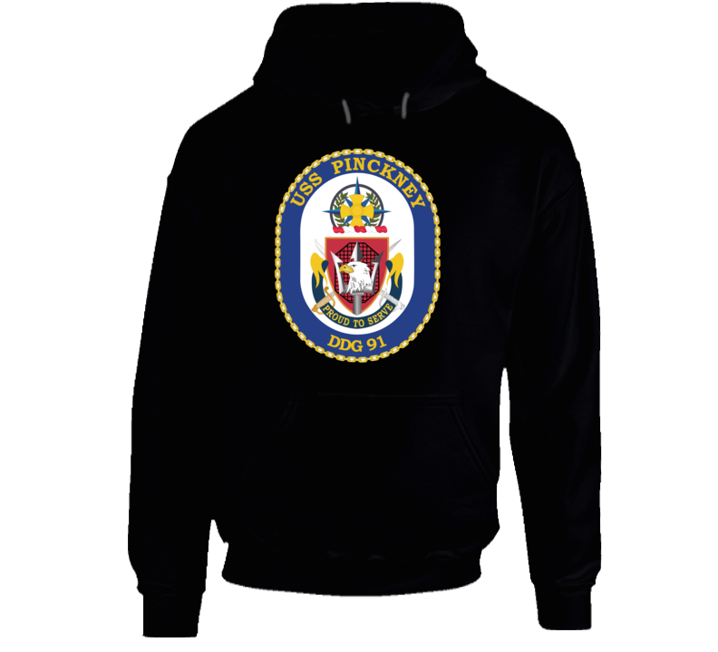 USS Pinckney (DDG-91)-No Text Hoodie