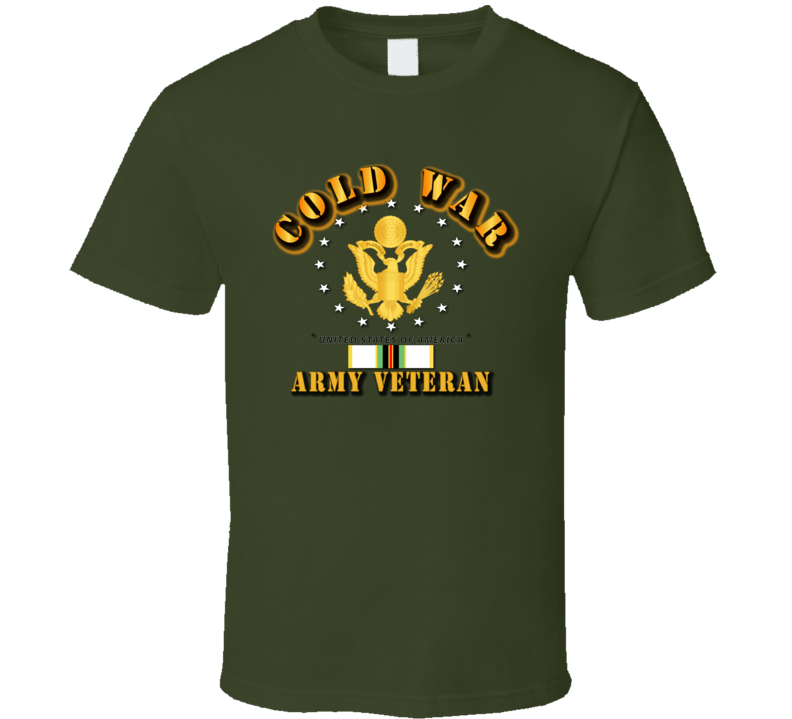 Army Veteran w Eagle - Svc Ribbon - Cold War T Shirt