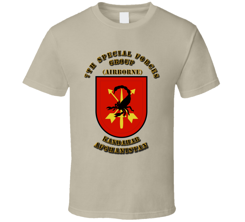 7th SFG - Kandahar - Flash with Text T Shirt