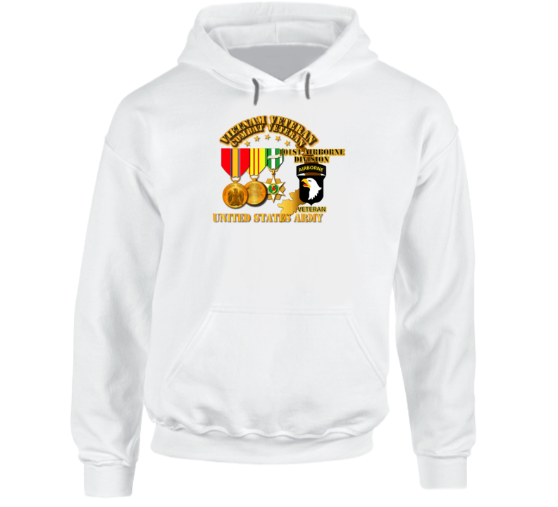 Vietnam  Vet - w Medals - VN - 101st Airborne Division - V1 Hoodie