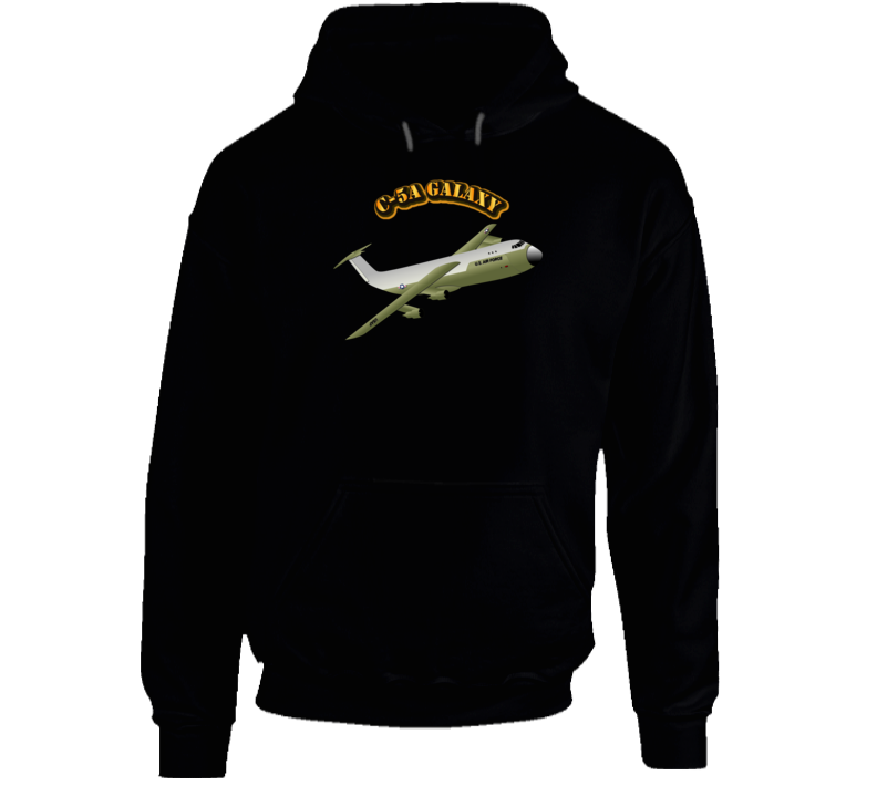 C-5A Galaxy with Text Hoodie