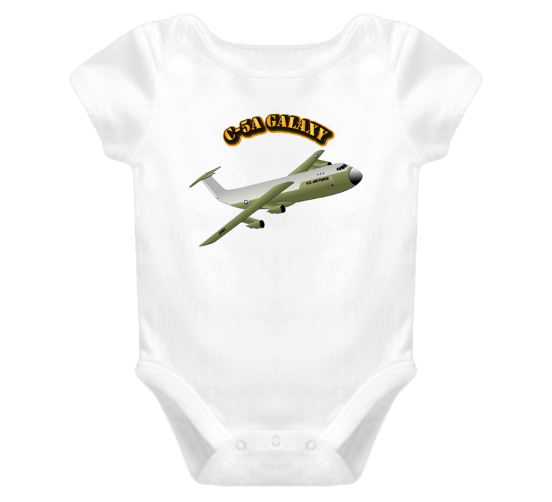 C-5A Galaxy with Text Baby One Piece