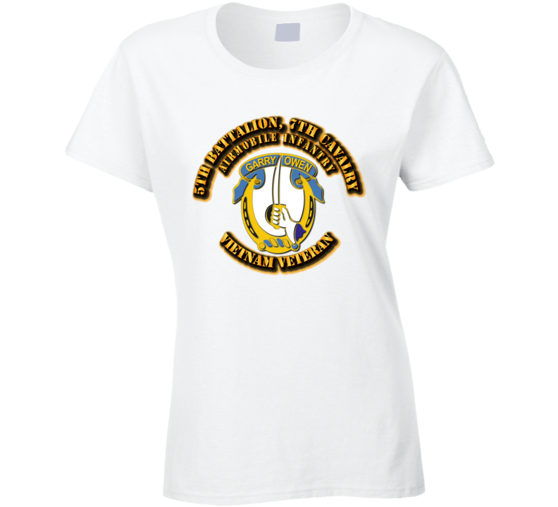 5th Battalion, 7th Cavalry with Text T Shirt