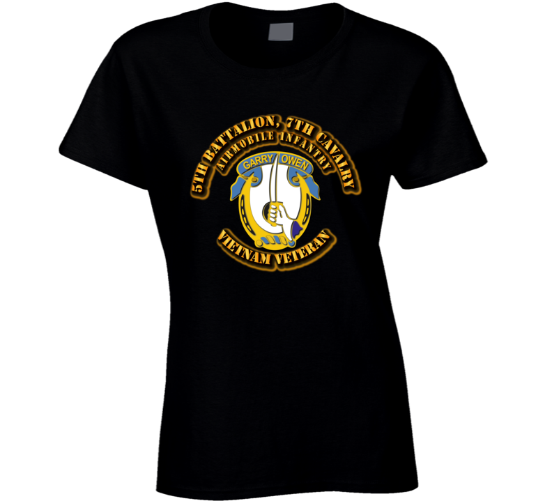5th Battalion, 7th Cavalry with Text T Shirt