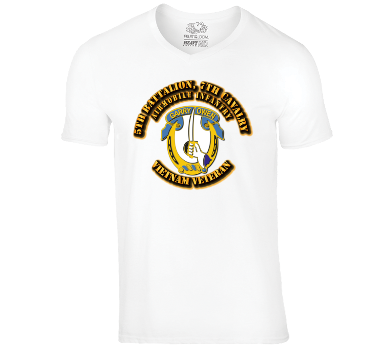 5th Battalion, 7th Cavalry with Text T Shirt