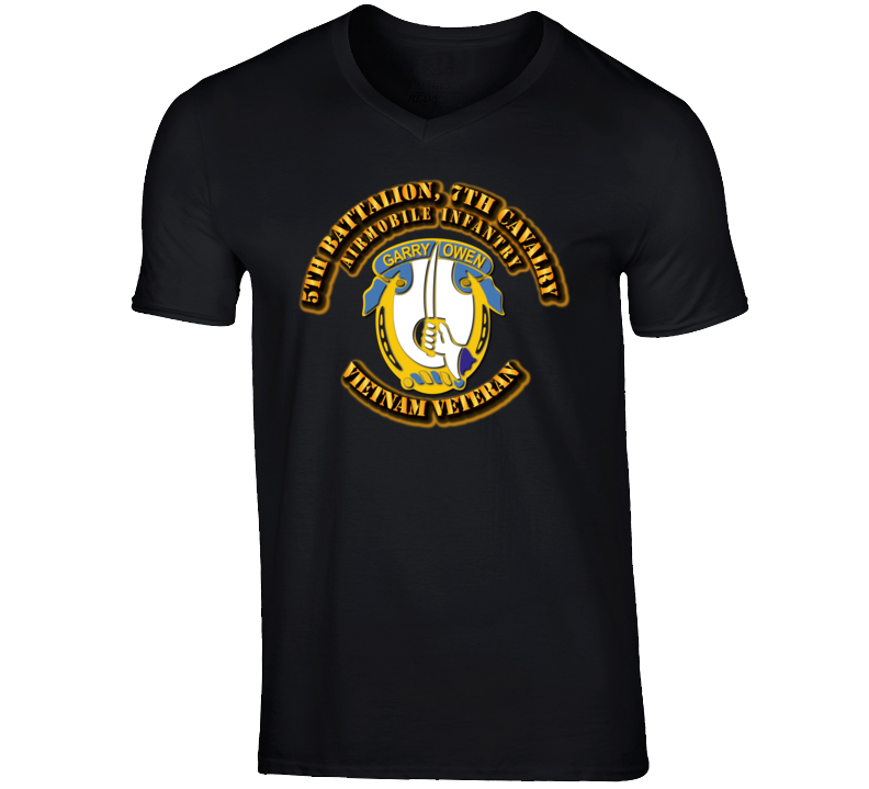 5th Battalion, 7th Cavalry with Text T Shirt