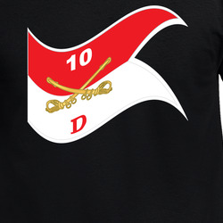Army - Delta Troop - 10th Cavalry Guidon W White Boundries X 300 - Waving T Shirt 40344267