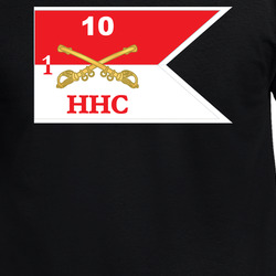 Army - HHC Troop - 1st Squadron, 10th Cavalry Guidon W White Boundries X 300 T Shirt 40344270