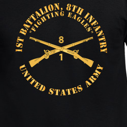 Army - 1st Battalion, 8th Infantry Regiment Branch - Fighting Eagles - US Army X 300 T Shirt 40344611