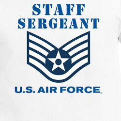 USAF - Staff Sergeant (E5) - 2020 - US Air Force W Text X 300 T Shirt 40344731