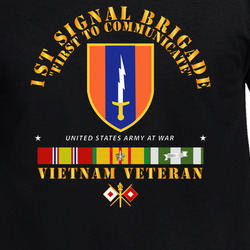 Army - 1st Signal Bde SSI W VN SVC T Shirt 40345066