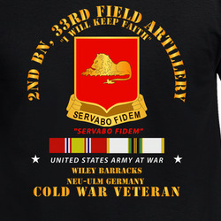 Army - 2nd Bn 33rd FA - New Ulm Germany W Cold War SVC T Shirt 40345067