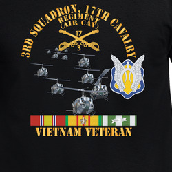Army - 3rd Squadron, 17th Cavalry Regiment (Air Cav) - Vietnam Vet VN SVC X 300 T Shirt 40345068