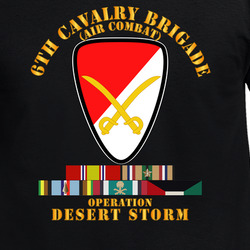 Army - 6th Cavalry Bde - Desert Storm W DS SVC - AFEM W Arrow T Shirt 40345072