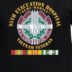 95th Evacuation Hospital W SVC Ribbon - Vietnam - Cir X 300 T Shirt 40345865