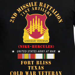 Army - 2nd Millile Battalion, 71st Artillery- Fort Bills, Texas - Cold War Veteeran X 300) T Shirt 40345868