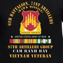 Army - 6th Battalion, 71st Artillery - Hawk -  Cam Ranh Bay, Vietnam Veteran X 300) T Shirt 40345870