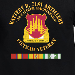 Army - Battery D, 71st Artillery(.50 Caliber Machinegun X 300) T Shirt 40345883