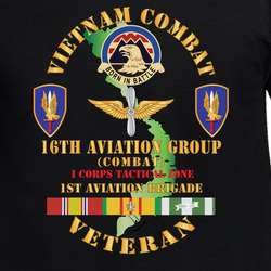 Army - Vietnam Combat Vet W 16th Aviation Group, 1st Aviation Bde X 300 T Shirt 40345889