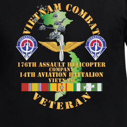 Army - Vietnam Combat Veteran - 176th AHC W 14th Avn Bn X 300 T Shirt 40345890