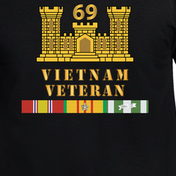 Army - 69th Engineer Battalion - ENG Branch - Vietnam Vet W VN SVC X 300 T Shirt 40345893