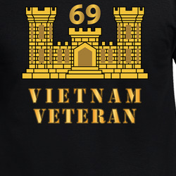 Army - 69th Engineer Battalion - ENG Branch - Vietnam Veteran X 300 T Shirt 40345894